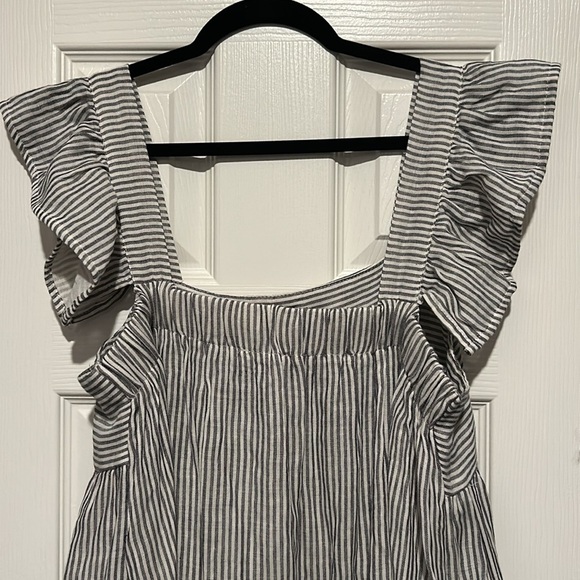 Miou Muse Sailor Striped Maxi Dress Size Large - Picture 8 of 9